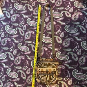 Cute Animal Print Canvas Crossbody Bag.